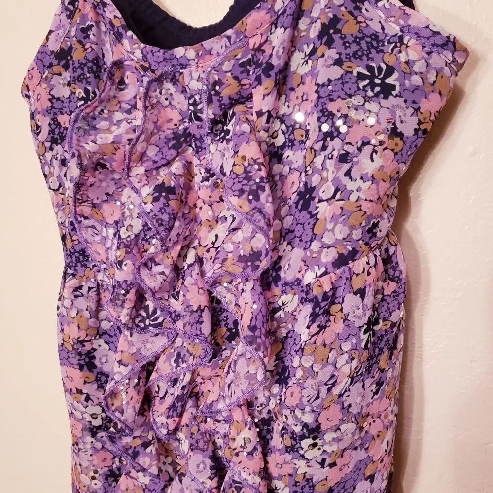 Justice flower ruffled top